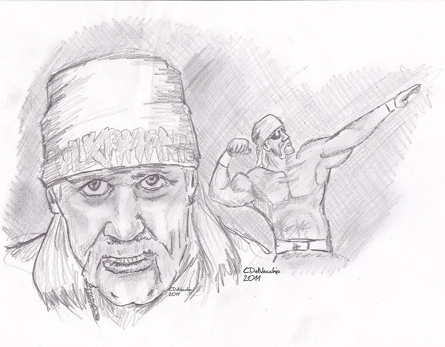 Hulk Hogan- Immortal Drawing by Chris DelVecchio