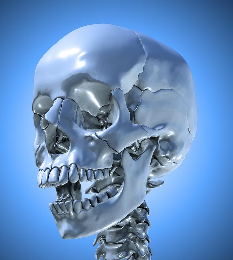 Human Skull, Artwork Digital Art by Andrzej Wojcicki