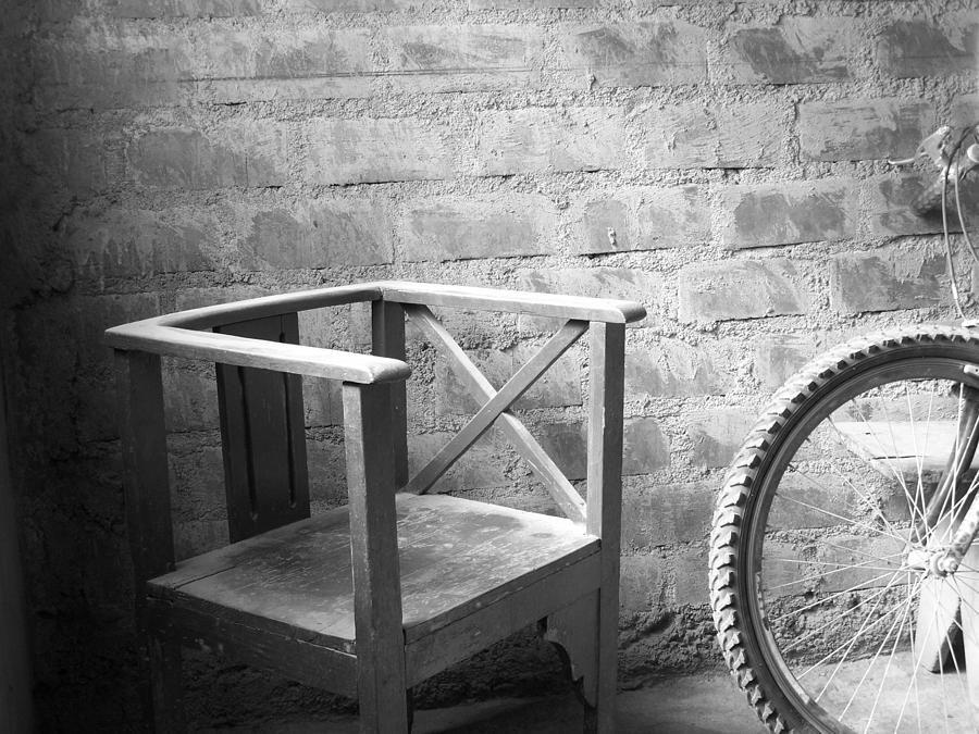 Bicycle Photograph - Humble Belongings by Patty Descalzi