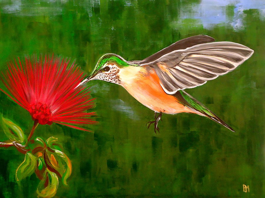 Hummingbird Painting - Hummingbird II by Pete Maier