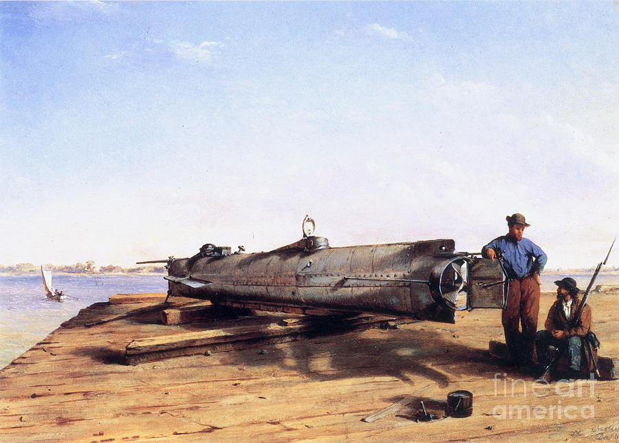 Hunley Submarine, 1863 Photograph by Granger