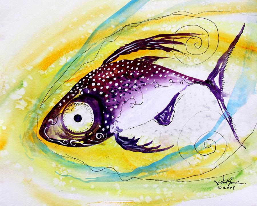 Hurricane Fish 7 Painting by J Vincent Scarpace