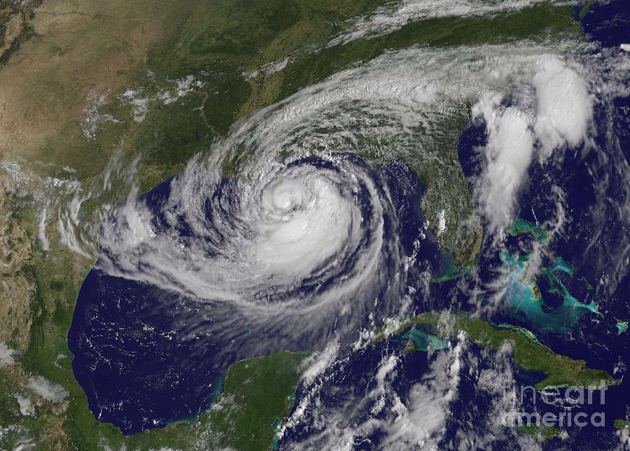 Hurricane Isaac In The Gulf Of Mexico Photograph by NASA GOES Project