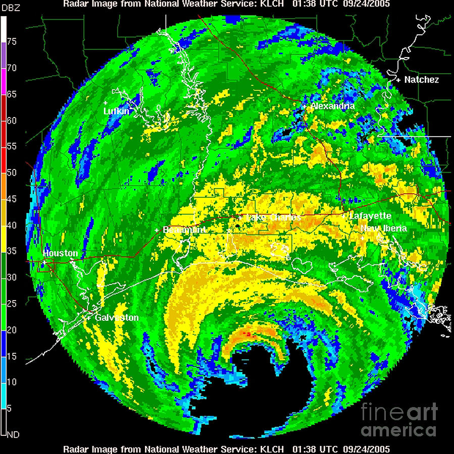Hurricane Rita, Wfo Radar, 2005 Photograph by Science Source