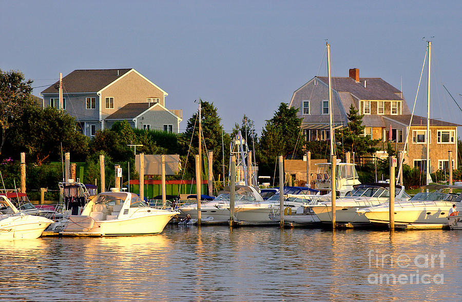 Hyannis Harbor at sunset Photograph by Matt Suess Fine Art America