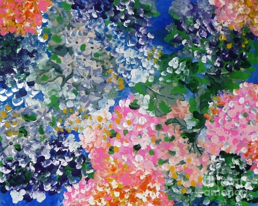 Hydrangeas I Painting by Alys Caviness-Gober