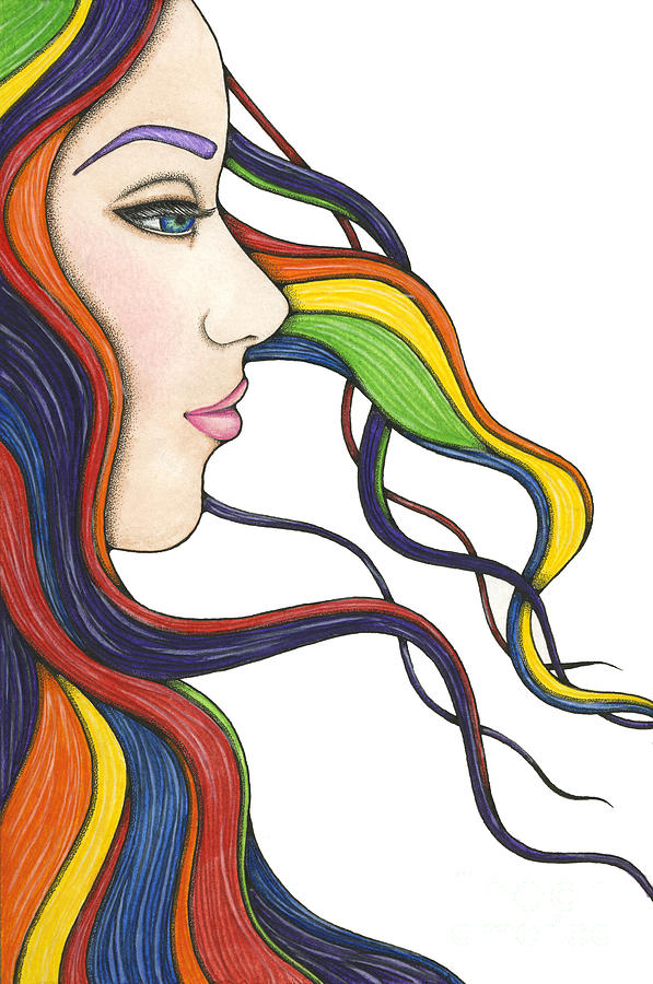 Fantasy Painting - I Am My Own Rainbow by Nora Blansett