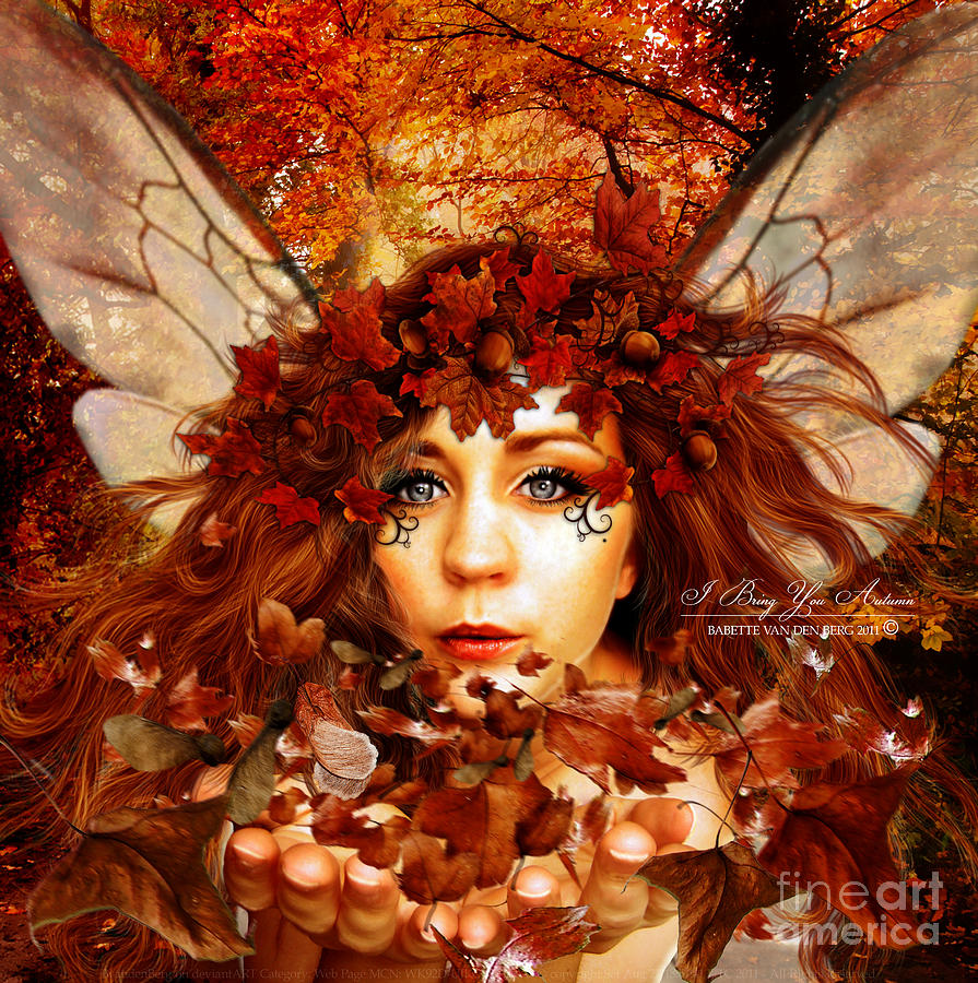 I Bring You Autumn Digital Art by Babette Van den Berg