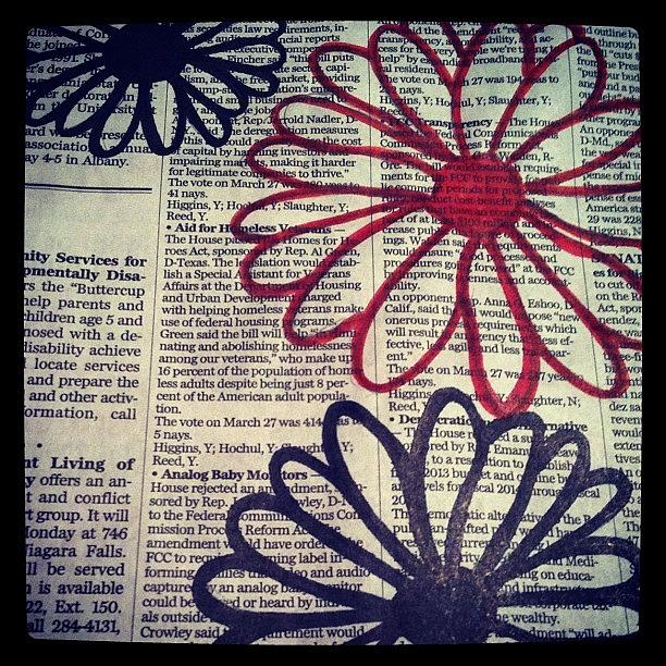 I Got Bored So I Drew On Some Newspaper Photograph by Michelle Sampson