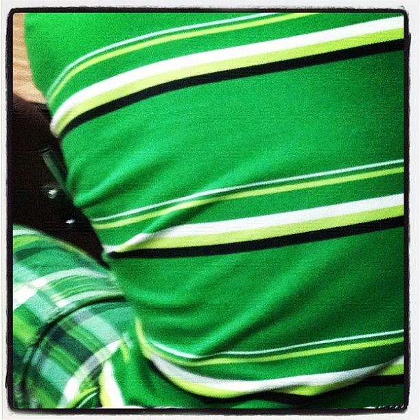 I Guess Green Plaid And Stripes Now Photograph by Steph Randall