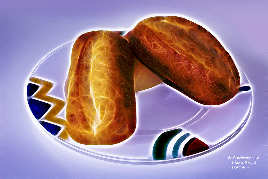 I Love Bread Digital Art by James Ahn