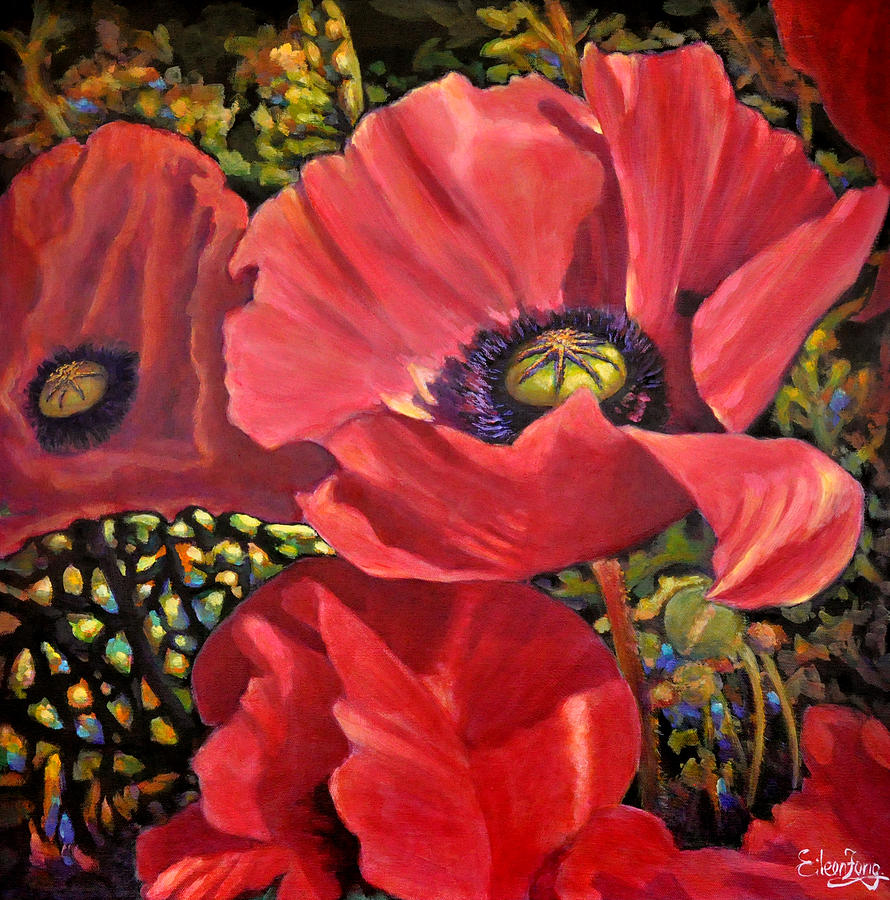 I Love Poppies 11 Painting by Eileen  Fong