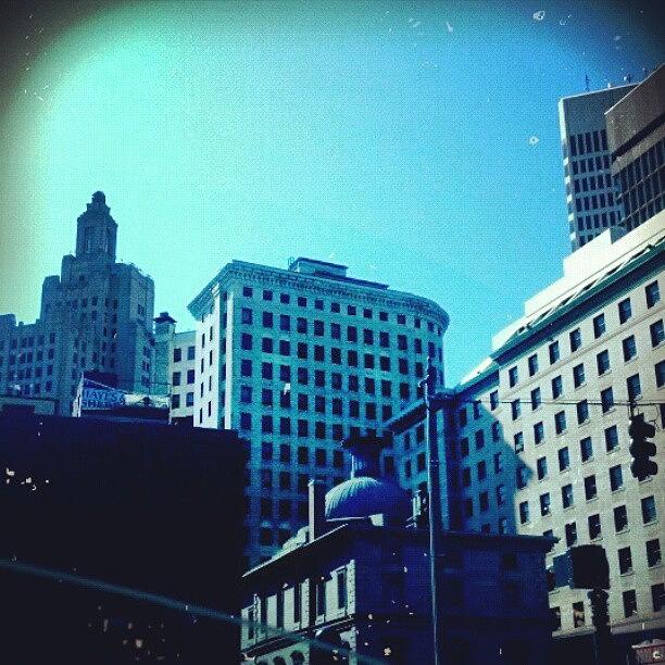Skyline Photograph - I Love This City #providence by Kym Fitzie