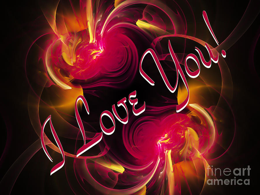 I Love You Card 2 Digital Art by Andee Design
