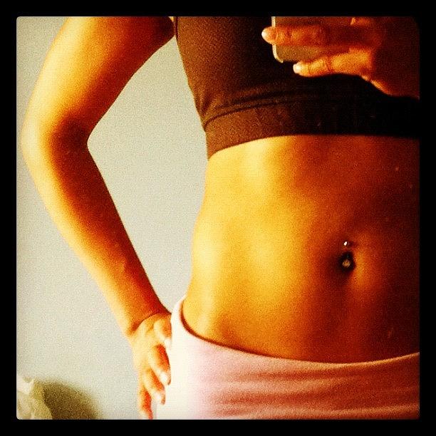 Portrait Photograph - I Workout! - #abs #piercing #belly by Liza Mae | Luxavision