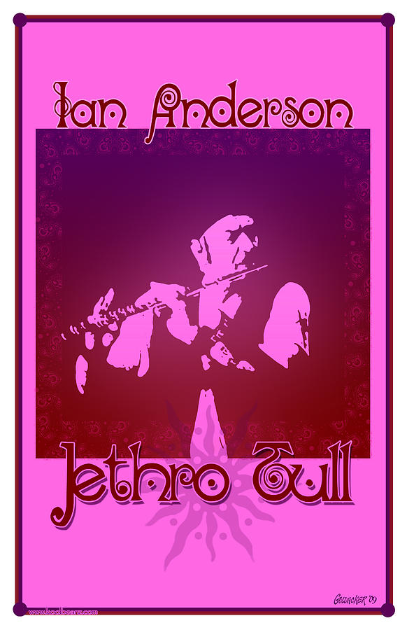 Jethro Tull Digital Art - Ian Anderson by John Goldacker
