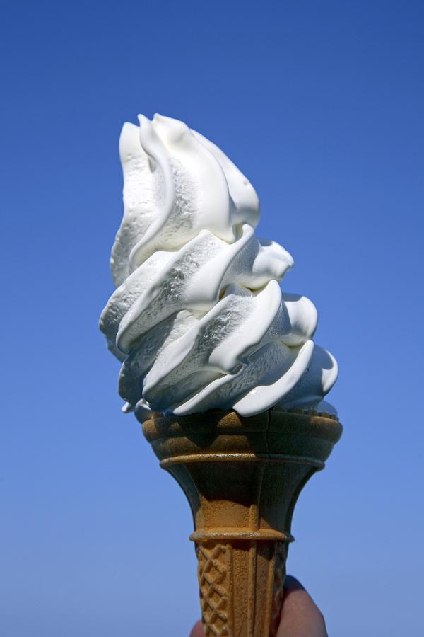 Ice Cream Photograph - Ice Cream Cornet by Victor De Schwanberg