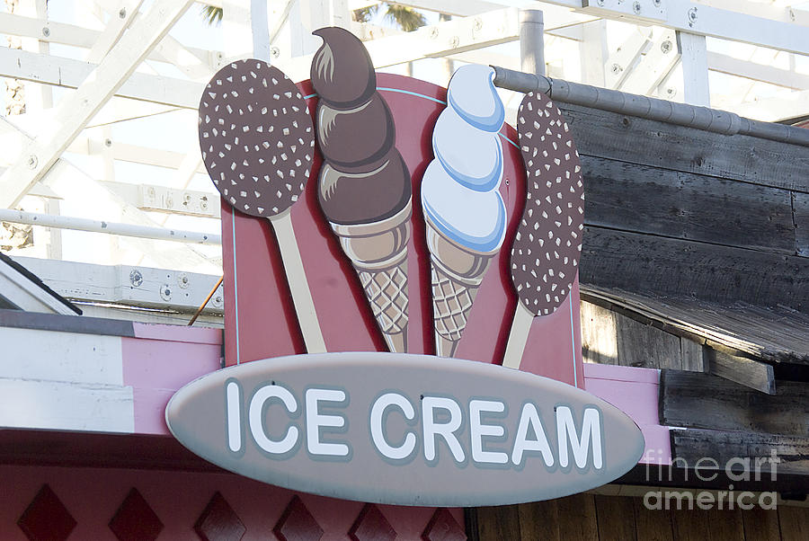 Ice Cream Sign Photograph by Jim And Emily Bush