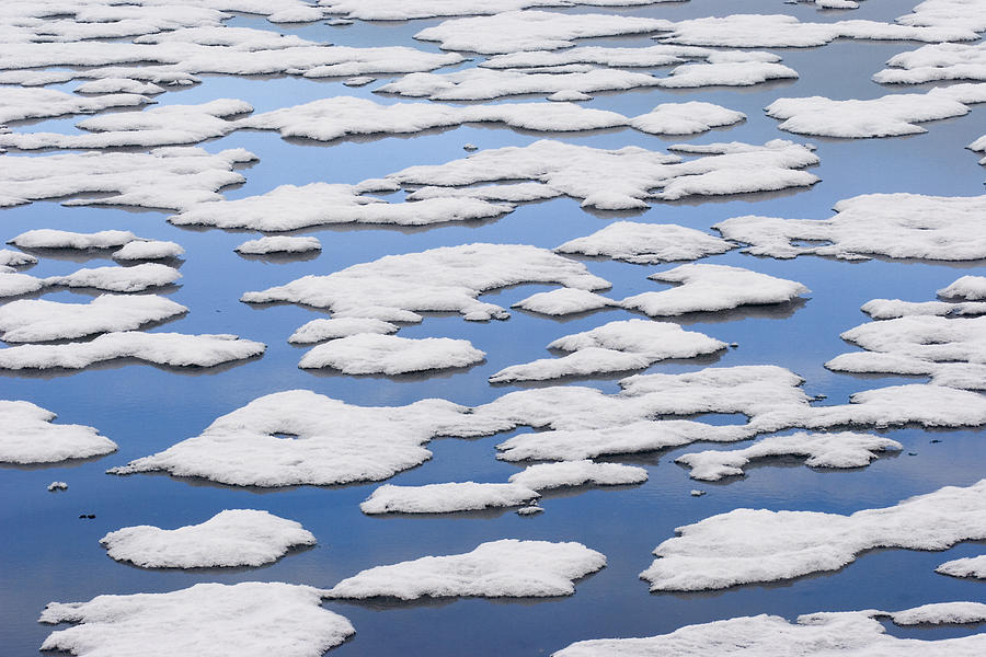 Ice Floes, Spitsbergen, Norway Photograph by Konrad Wothe