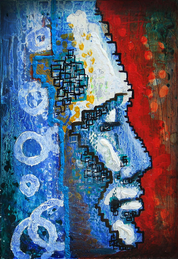 Blue Painting - Ice man by Joshua Dixon