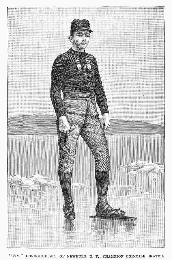 Athlete Photograph - Ice Skater, 1880 by Granger