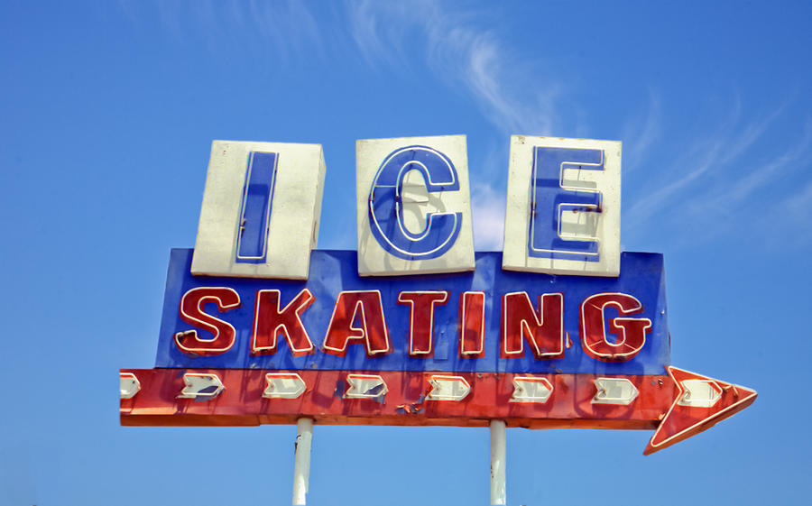 Sign Photograph - Ice Skating by Matthew Bamberg