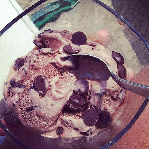 Chocolate Still Life Photograph - #icecream #chocolate #chips #foodie by Carolina Paz