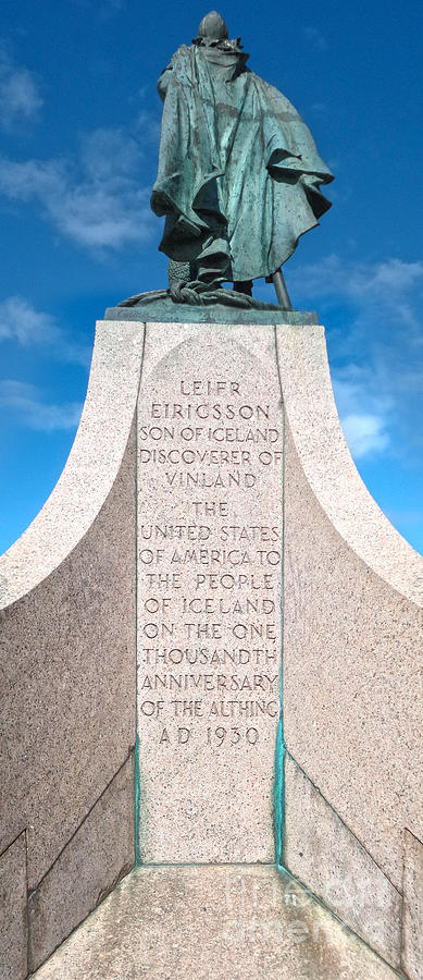 Iceland Photograph - Iceland Leif Erricson Statue by Gregory Dyer