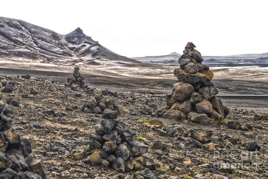 Iceland Photograph - Iceland Stacked Rocks by Gregory Dyer
