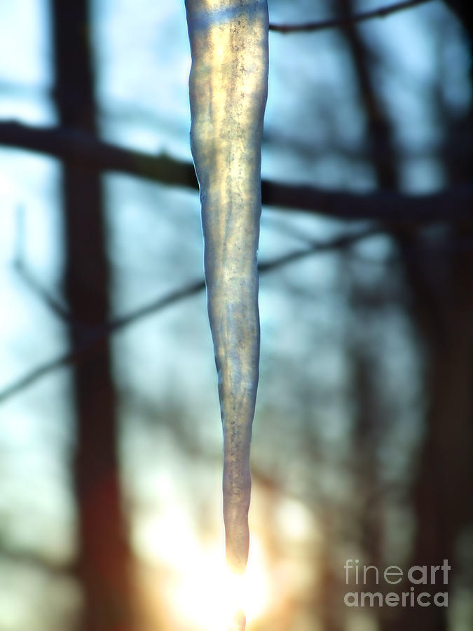 Icicle Sunset Photograph Photograph by Kristen Fox