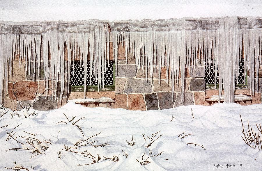 Icicles Painting by Conrad Mieschke
