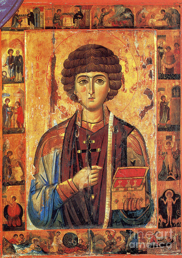 Icon Of Saint Pantaleon Photograph by Science Source