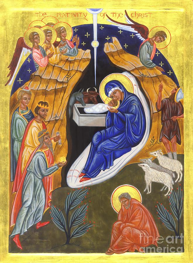 Icon of The Nativity of the Christ Painting by Juliet Venter - Fine Art ...