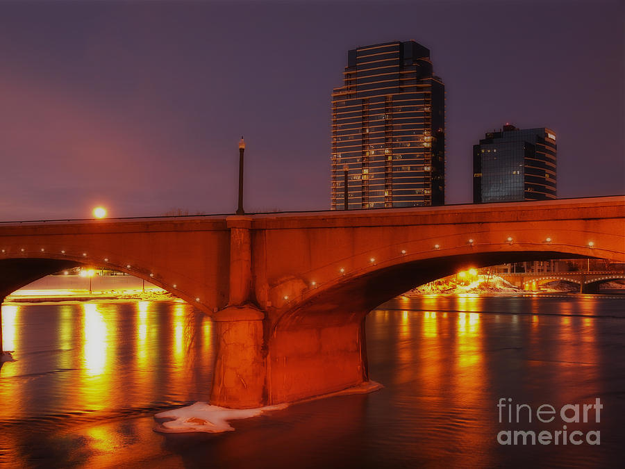 Grand Rapids Photograph - Icy Grand by Cheryl Butler