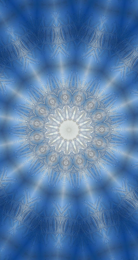 Kaleidoscope Digital Art - Icy Kaleidoscope 8 by Rhonda Barrett Kaleidoscope Digital Art - Icy Kaleidoscope 8 by Rhonda Barrett