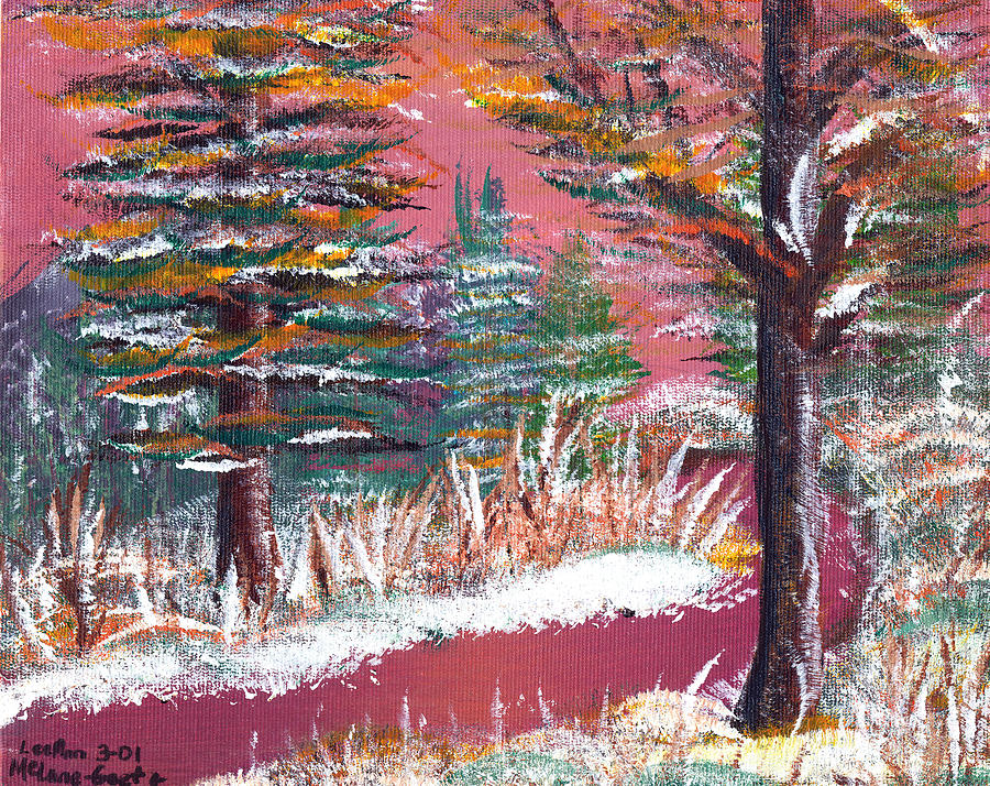 Icy Pink Winter Painting by LeeAnn McLaneGoetz McLaneGoetzStudioLLCcom