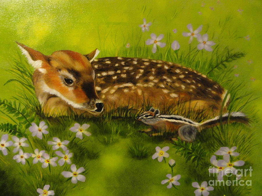 Deer Painting - Idaho Spring by Carol Avants