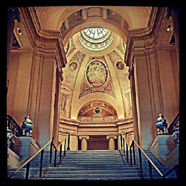 Boston Photograph - #iheartboston #igersboston #mfa #stairs by Josue C