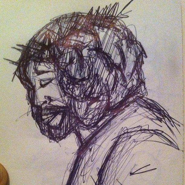 Jesus Christ Photograph - #illustration #drawing #sketch #jesus by Kidface Anbessa-Ebanks