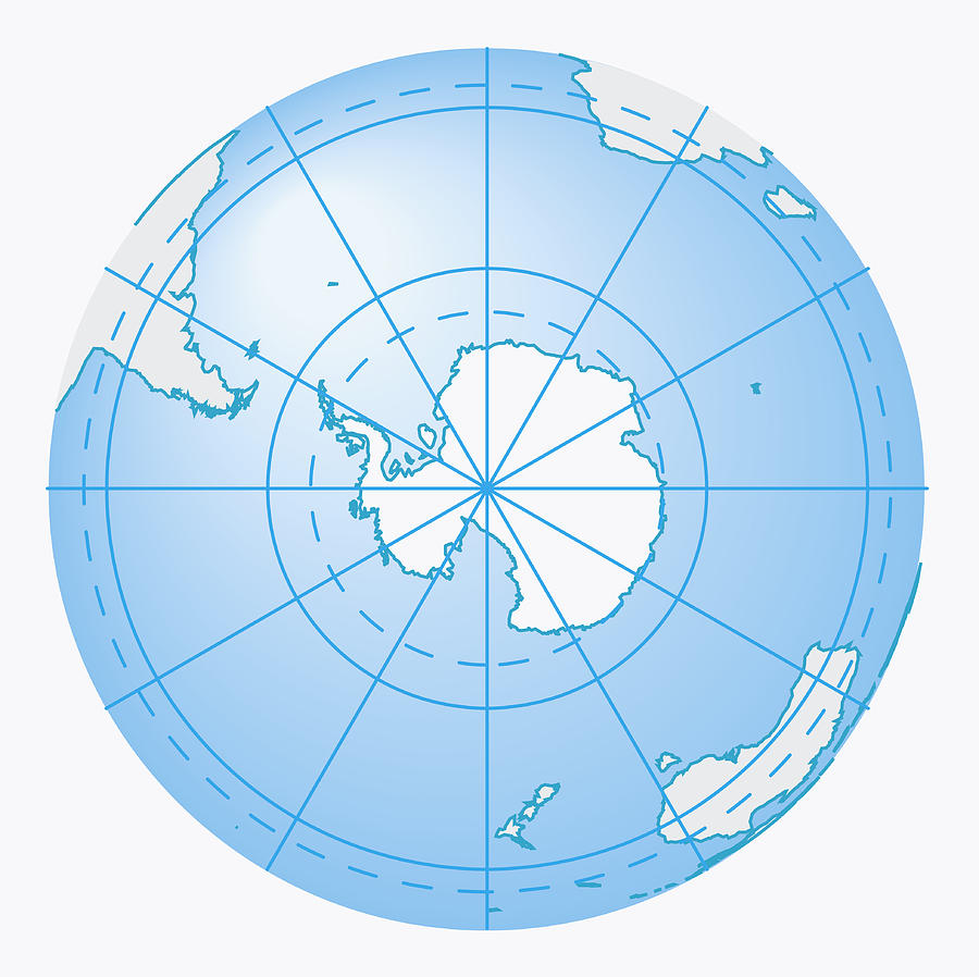 Illustration Of Antarctica On Globe Digital Art by Dorling Kindersley