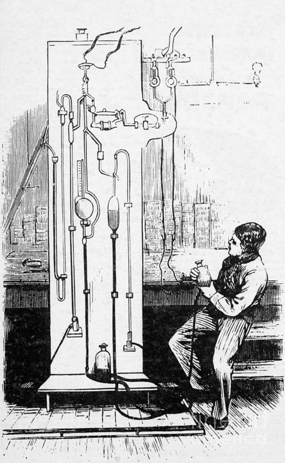 Illustration Of Edison Vacuum Pump Photograph by Science Source - Fine ...