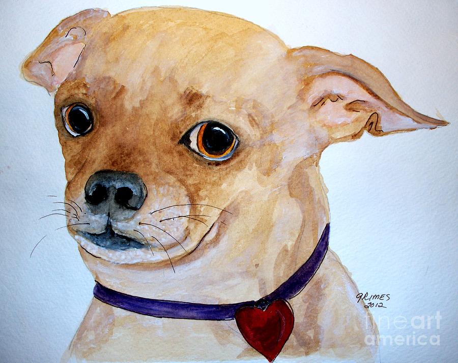 Im a Chihuahua Painting by Carol Grimes