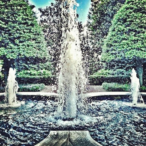 Fountain Photograph - Image Created With #snapseed by Kim Cafri