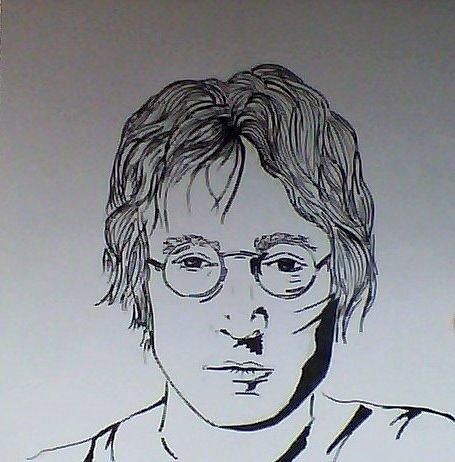 John Lennon Drawing - Imagine by Lindsey Jackson
