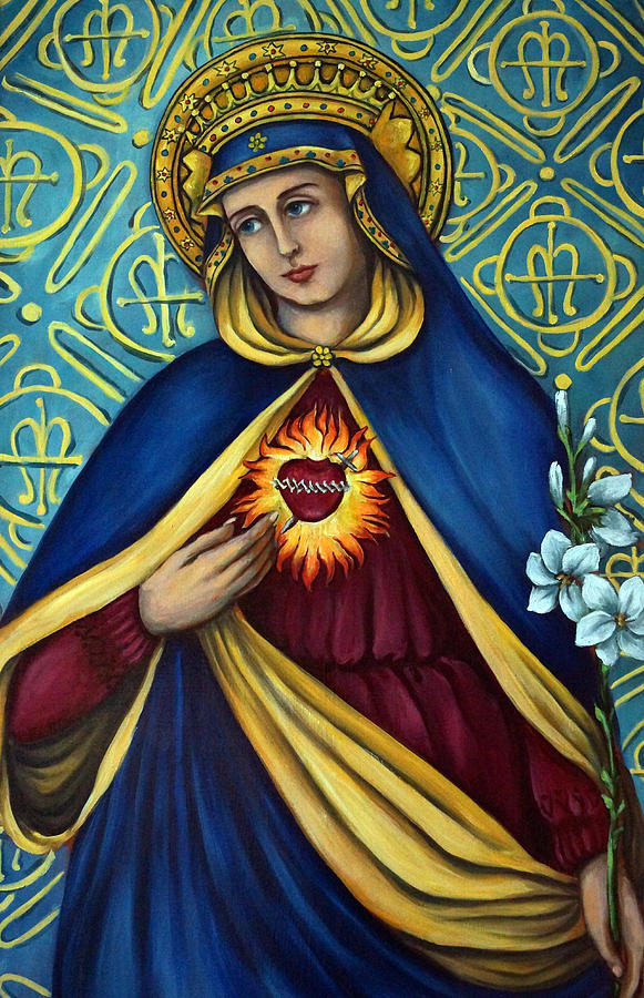 Immaculate Heart Painting by Valerie Vescovi