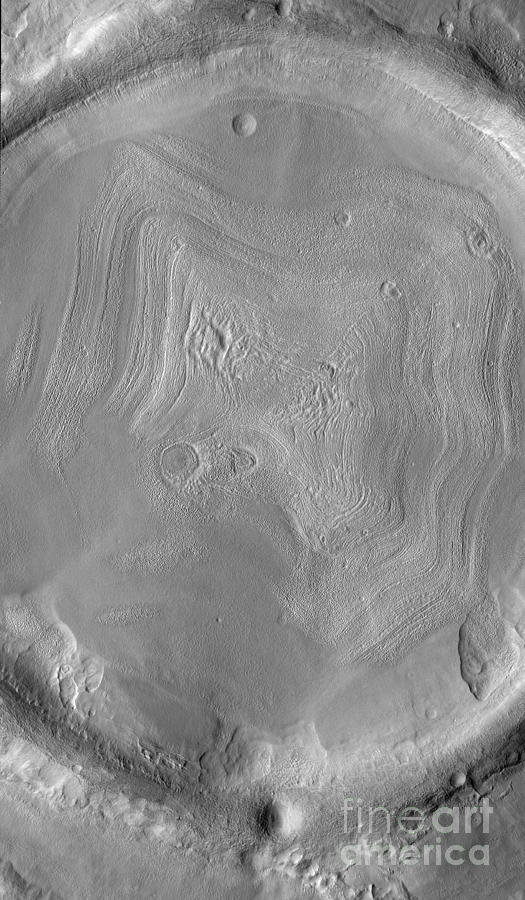 Impact Crater, Mars Photograph by Nasa