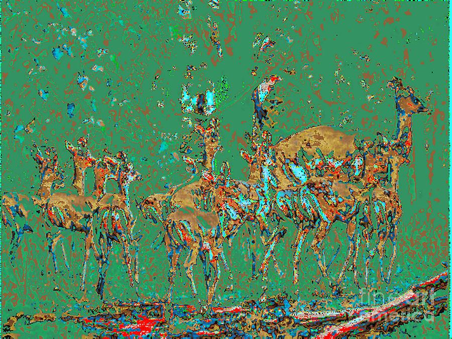 Impalas in the green bush Photograph by Mareko Marciniak
