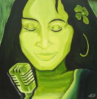 Jazz Painting - In Da Lime Light by Clyde Stallworth Jr