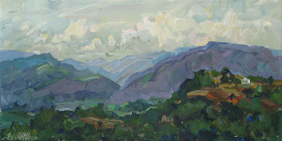 In mountains of Abkhazia Painting by Juliya Zhukova