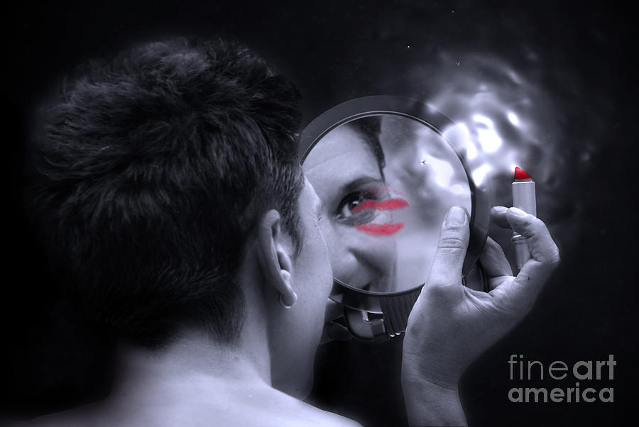 Mirror Digital Art - In My Look Light Trembling Into by Rosa Cobos